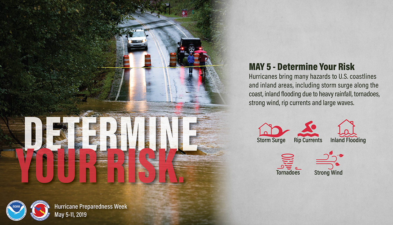 May 5, Determine your risk. Hurricanes bring many hazards including storm surge along the coast, inland flooding due to heavy rainfall, tornadoes, strong wind, rip currents and large waves. 